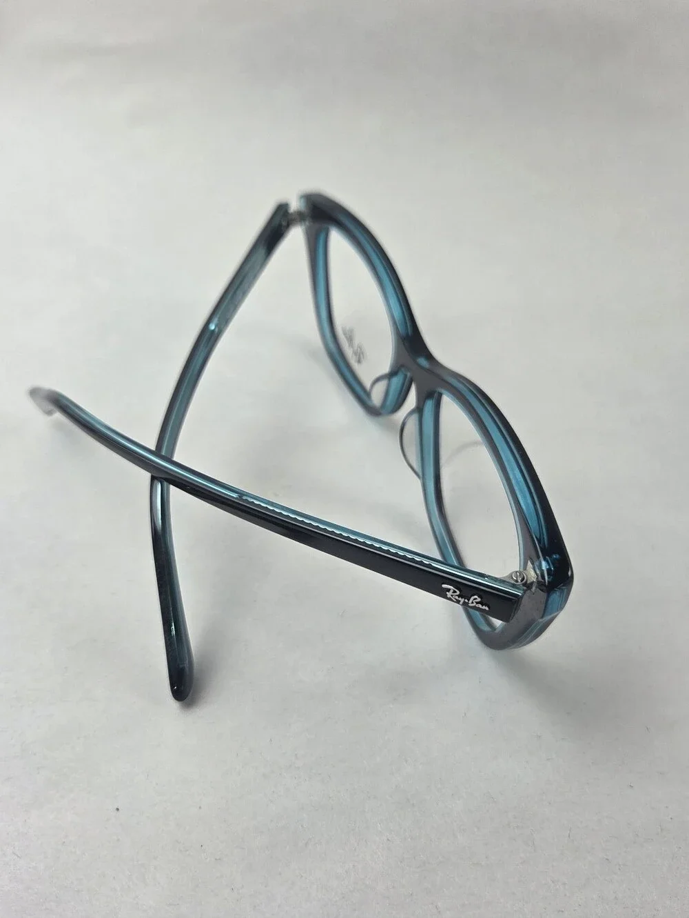 Ray-Ban RB5433 8366 52/19/140 OPTICS Polished Black On Transparent Blue